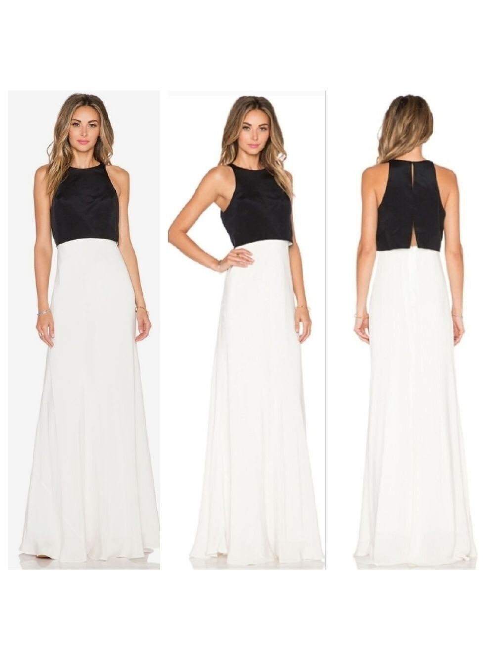 NWT Jill Stuart 2 Color Block Maxi Dress